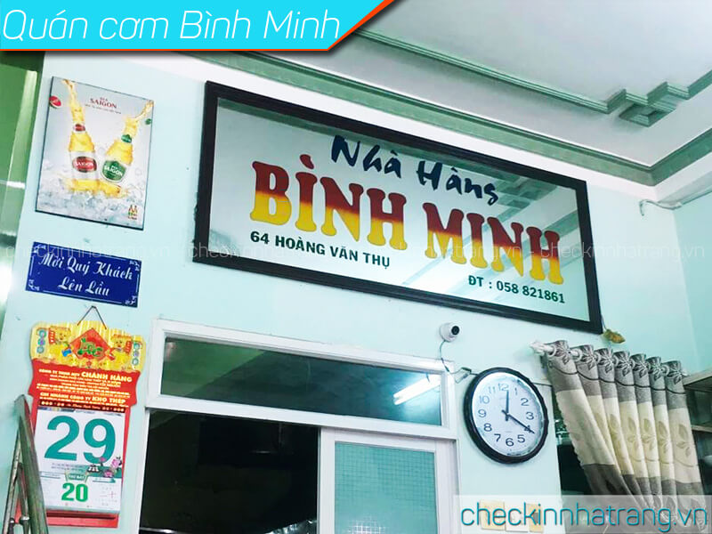 Địa chỉ quán cơm Bình Minh Nha Trang